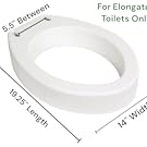 Elongated Toilet Seat Riser for Elongated Toilet Bowls
