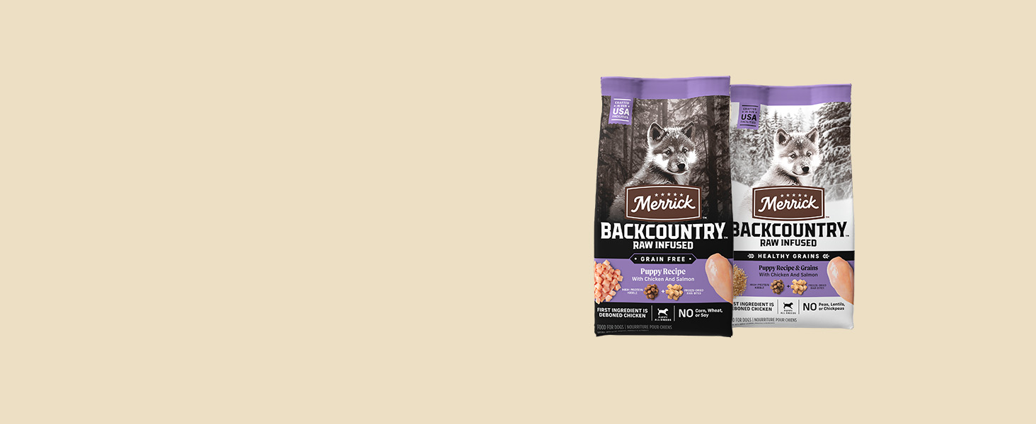 Merrick Backcountry puppy dry dog food images
