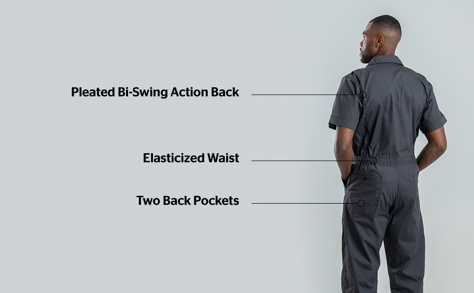 Pleated bi-swing action back