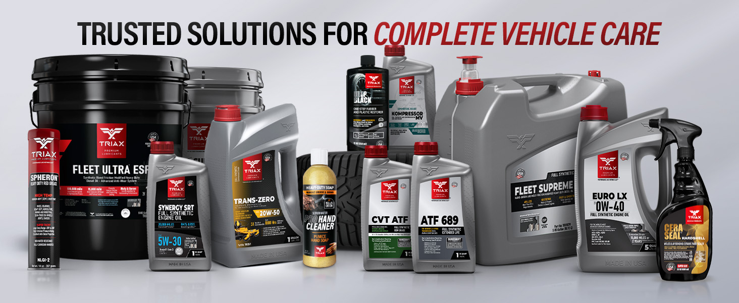 Trusted Solutions for Complete Vehicle Care, the TRIAX Lineup of products