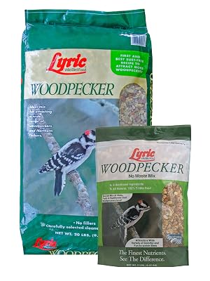 lyric, bird seed, bird food, lyric bird seed, wild bird seed, woodpecker food, woodpecker feeder