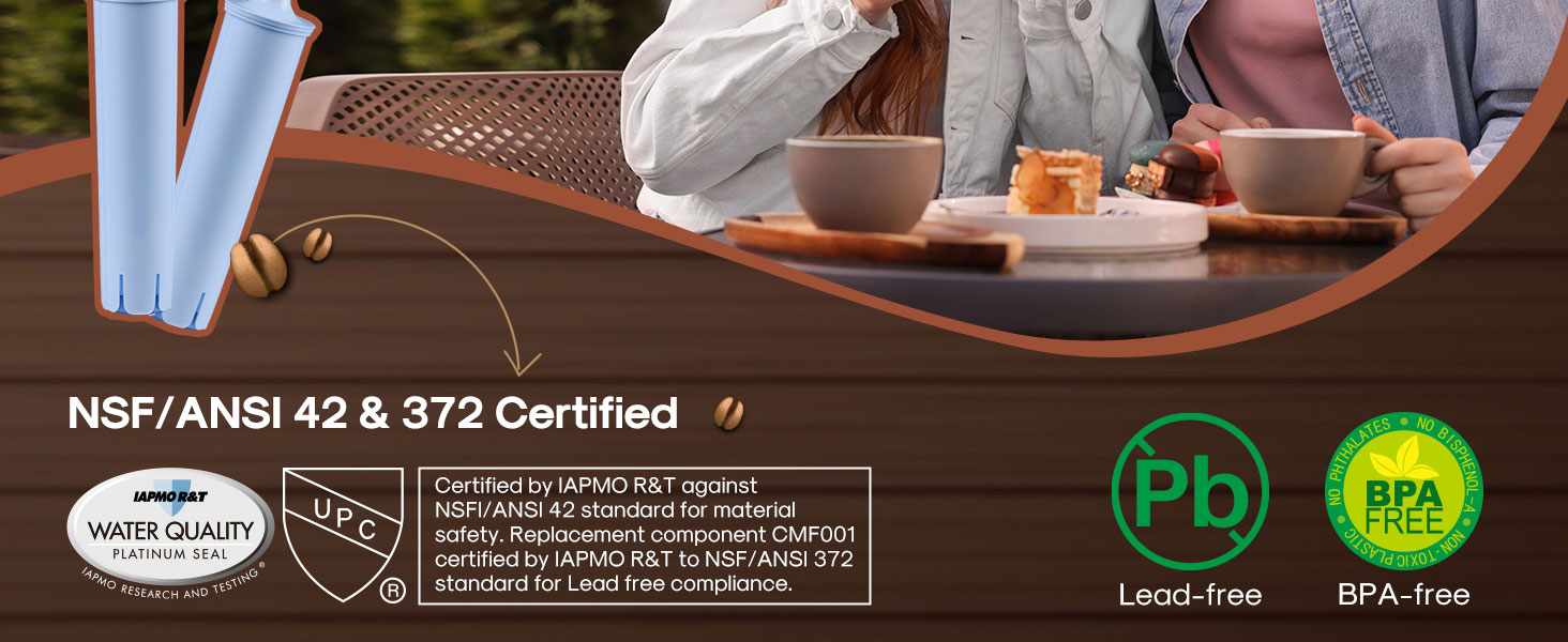 NSF/ANSI 42 &amp; 372 Certified