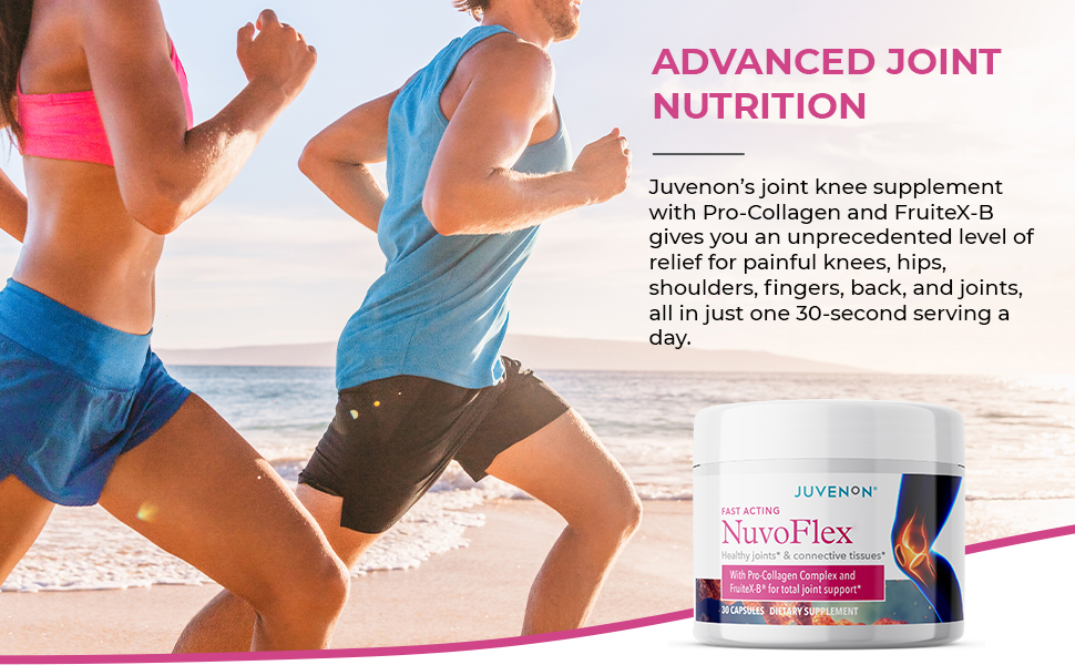 NuvoFlex advanced joint nutrition for knees, hips, back, and shoulder comfort