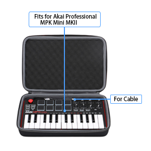 Akai Professional MPK Mini MKII | 25-Key Ultra-Portable USB MIDI Drum Pad &amp; Keyboard Controller