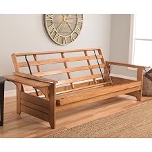 Futon, Sofa, Couch, Frame, Sleeper, Hide a Bed, Frame, Wood, Solid, Guest, Guest bed, Mattress, Bed