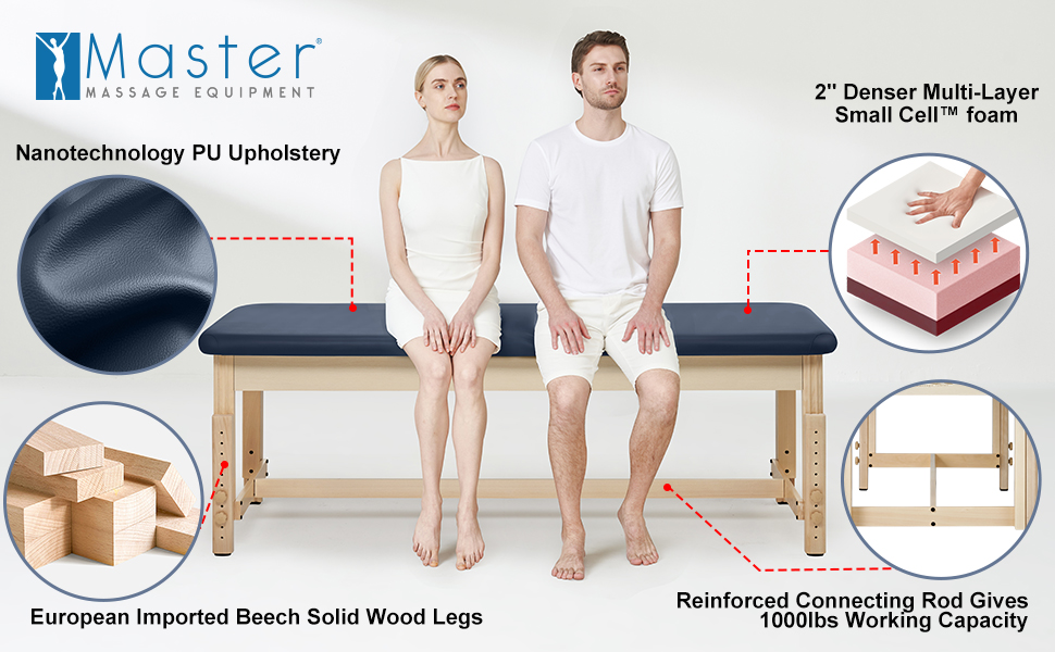 Wooden Treatment Table;stationary massage bed;stationary tattoo bed