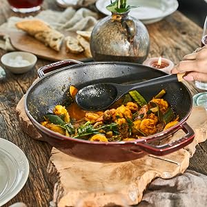 Staub, cast iron, wok, perfect pan, Saute pan