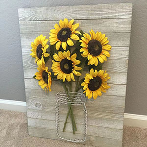 Artificial Sunflower Flowers Long Stem Silk Fake Sunflowers Decoration