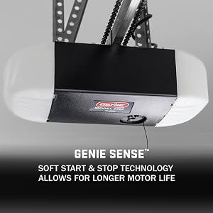 genie quietlift connect smart garage door opener includes geniesense technology