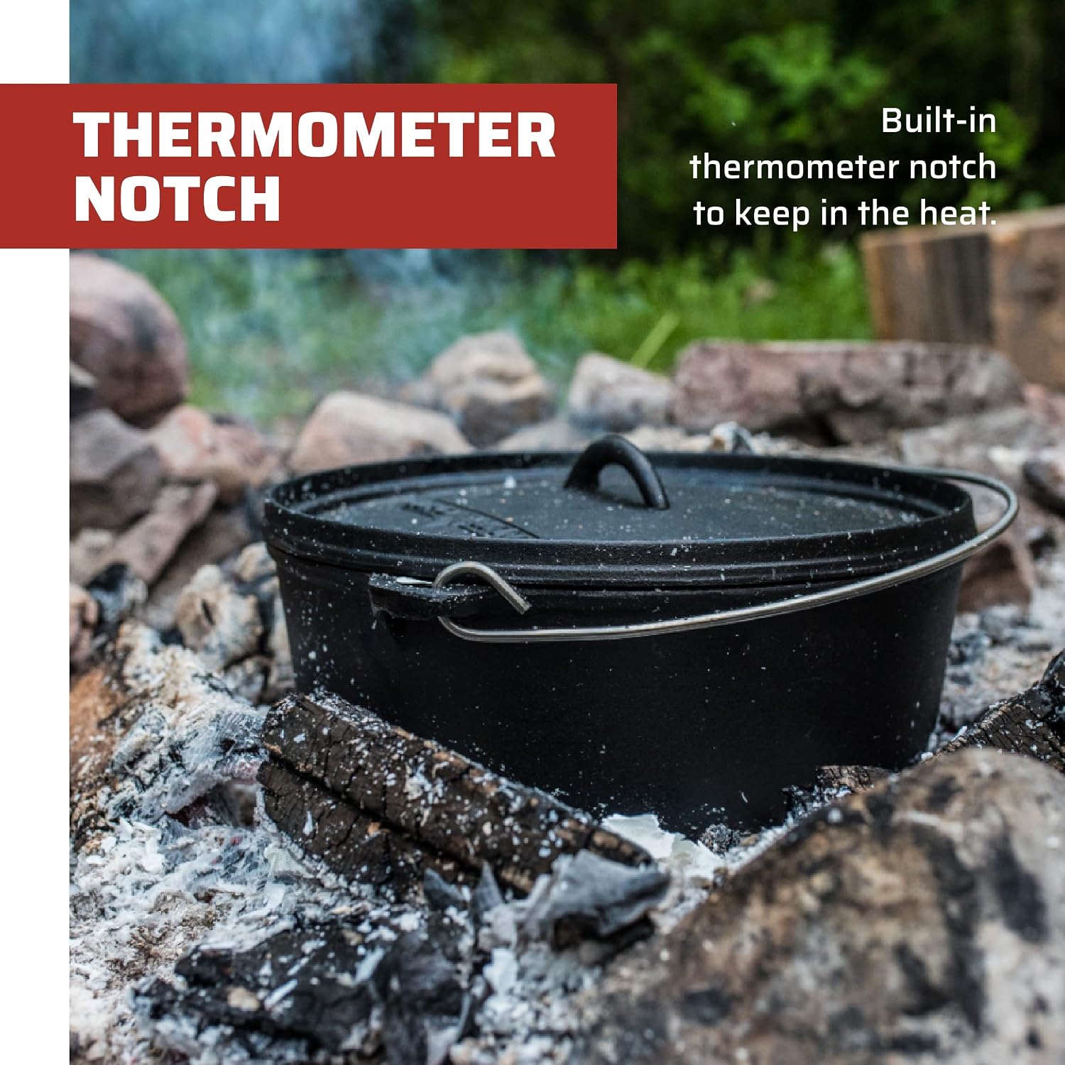 Camp Chef SDO10 10" Cast Iron Dutch Oven with Lid, Pre-Seasoned