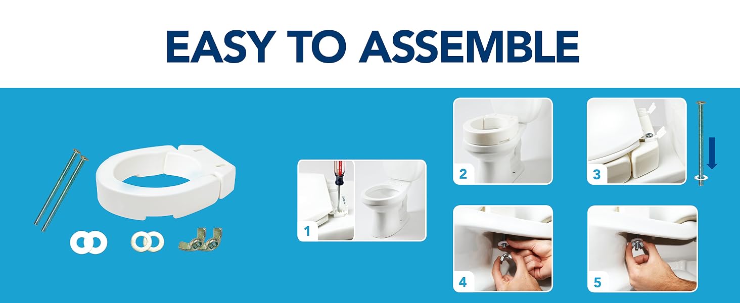 Elevated Toilet Seat And Handicap Toilet Seat, Round or Standard