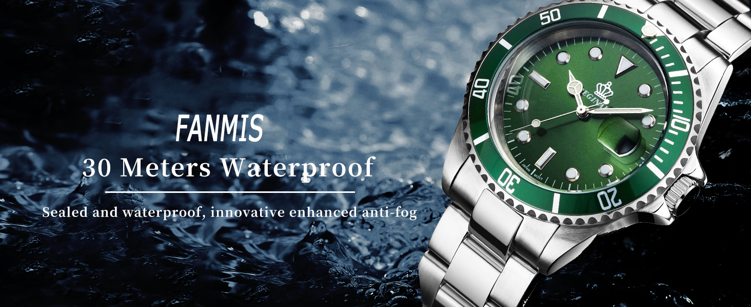 Mens Luxury Watches Rotatable Bezel Sapphire Glass Luminous Hand