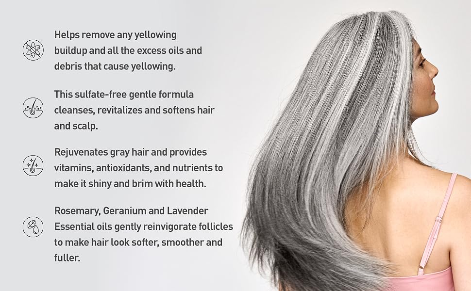 | Gray Hair Shampoo | Gray Hair Treatment | Just Natural Hair Care | Natural Shampoo |