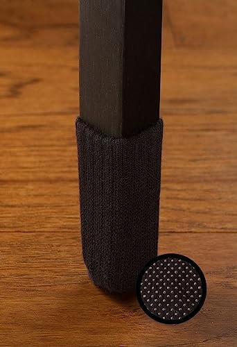 Small/Chocolate Brown, NancyProtectz Patented with Grips/Chair Leg Floor Protectors. The Original Furniture Sock