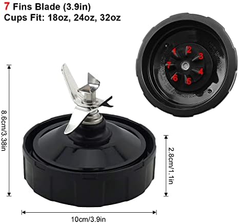 7 Fins Blade Fit for Ninja Auto iQ Blender BL642-30 BL482-30 BL682-30