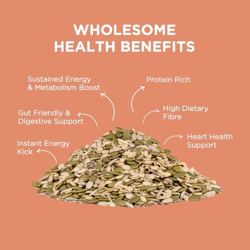 Nutty Gritties Super Seeds Mix - Roasted - Flax Chia Sesame Sunflower Watermelon Pumpkin Seeds (Pack Of 1 - 200 Grams)