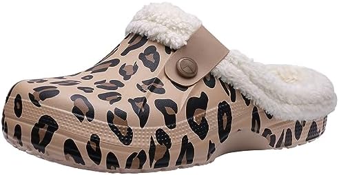 Beslip Fur Lined Clogs for Women & Men Fuzzy Slippers with Memory Foam