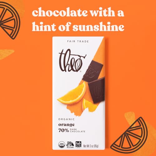Theo Pure Organic Dark Chocolate Bar, 85% Cacao, 1 Bar | Vegan, Fair Trade