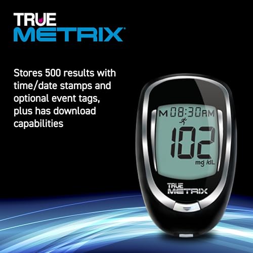 TRUE METRIX AIR Meter Kit, Glucose Monitor, Supplies, Log Book, Solution