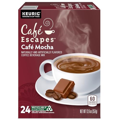 Café Escapes Café Mocha K-Cups for Keurig Brewers, 24 pack, 24-count