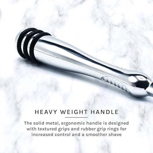 Taconic Heavyweight Trac II-Compatible Razor with 10 Cartridges | All-Metal Non-Pivoting Razor Fits Trac Ii-Style Twin Blade Cartridges And Includes