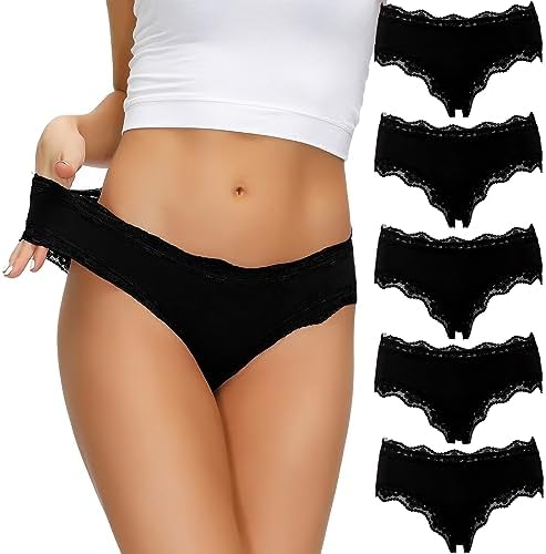 Women’s Underwear Soft Breathable Cotton Brief Ladies Panties 5-Pack