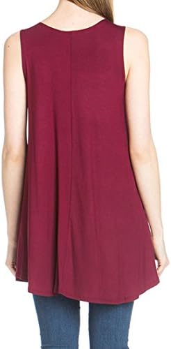 Women's Rayon Span Tank Top Tunic-Solid
