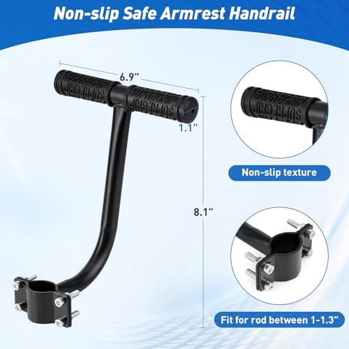 Bicycle Rear Seat Cushion Armrest Footrest Set, Kid Child Carrier Bicycle Baby Seat, Including Cushion and Backrest, Armrest Handrail, Footrests, Bell