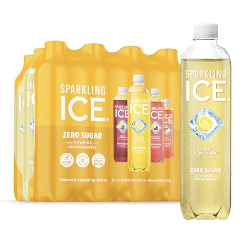 Sparkling Ice Purple Variety Pack, Flavored Water, Zero Sugar, with Vitamins and Antioxidants, 17 fl oz, 12 count (Black Raspberry, Cherry Limeade, Orange Mango, Kiwi Strawberry)