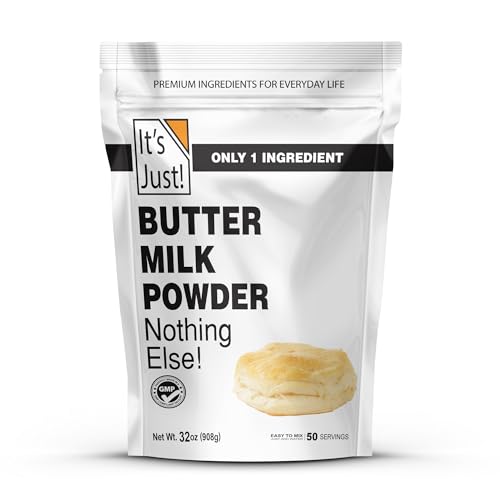 It's Just - Whole Milk Powder, 2lbs, rBST/rBGH Hormone Free, Shelf Stable, Just Add Water, Made in USA, Dry Milk Powder, 32oz