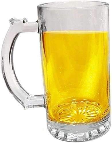 Peter Lit - Beer Mugs for Freezer – Freezable Glass Beer Mugs Stein, 16 Oz Beer Mug, Set of 4