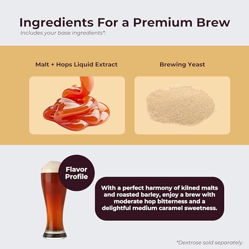 ABC Crafted Series Beer Making Kit | Brown Ale | Yields 40 Pints | Can
