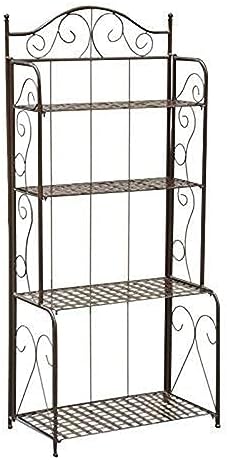 4-Tier Iron Indoor/Outdoor Bakers Rack (Bronze)