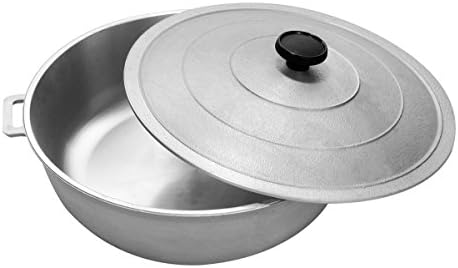 Uniware 9900 Super Quality Aluminum Caldero,Dutch Oven, 51 QT,Silver (55cm (21.7-Inch))