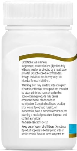 21st Century Slow Release Iron 45mg Tablets, Gentle on Stomach, 60 Count | High-Potency Ferrous Sulfate, Compare VS. Slow FE® & Healthy Red Blood Cells, Gluten Free, No Added Yeast, For Women & Men