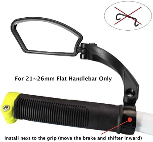 Hafny Stainless Steel Lens Handlebar Bike Mirror, Safe Rearview Mirror for Bicycle