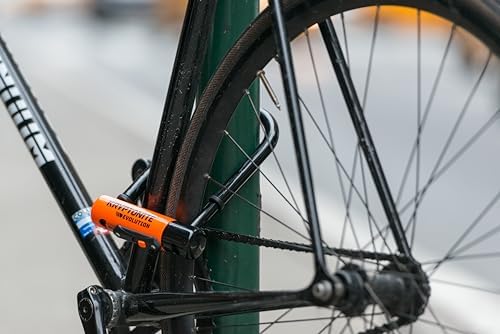 Kryptonite Evolution Standard Bike U-Lock, 14mm Steel Shackle & 3 Keys | High-Security 4x9 in Bicycle Lock with FlexFrame-U Mounting Bracket, Double Deadbolt Design and Pick Resistant Cylinder