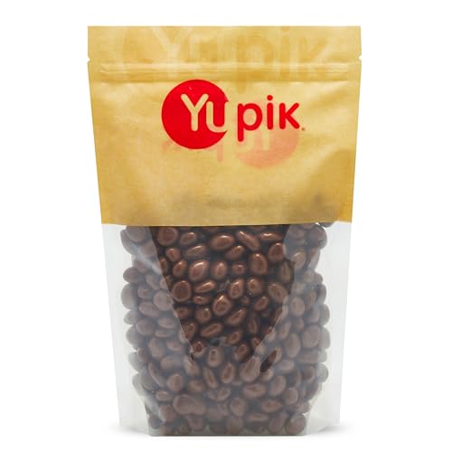 Yupik Milk Chocolate Covered Cranberries, 2.2 lb (35.2 oz), Kosher, Dried Fruits, Dried Cranberries Dipped in Fine Milk Chocolate, Smooth & Chewy, Sweet Snacks, Chocolate Candy, For Topping & Baking