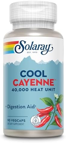 SOLARAY Cool Cayenne 40,000 Heat Units, 45 Servings, 90 VegCaps