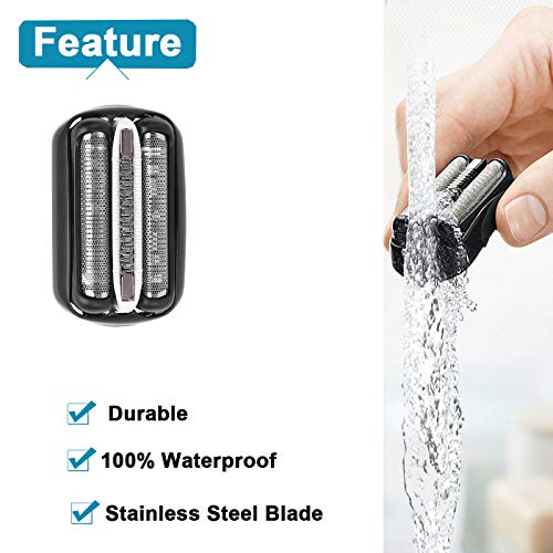 32B Series 3 Shaver Foil & Cutter Head Replacement Compatible with Braun