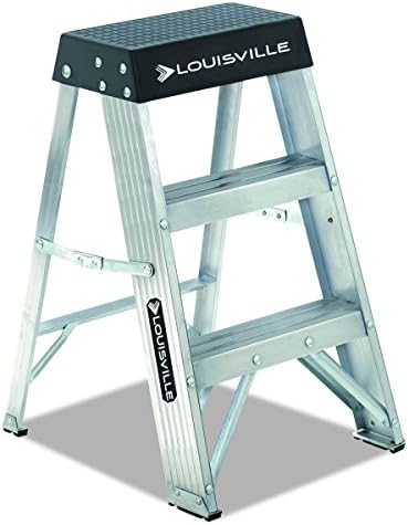 Louisville Ladder 2-Foot Aluminum Step Stool Industrial, 300-Pound Load Capacity, Type IA, AS3002