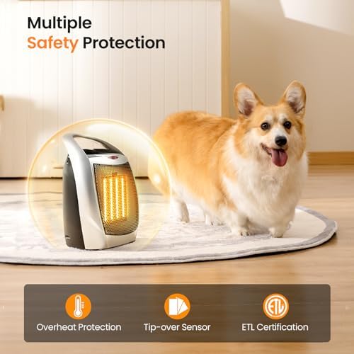 Kismile Small Electric Space Heater Ceramic Space Heater