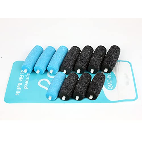 PAFOWO 11 Pack Replacement Rollers for Amope and Dr Scholl's Foot File | 7 Extra Coarse + 4 Regular Refills, Callus Remover, Electric Foot File