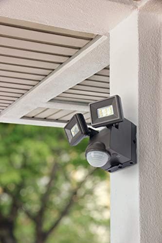 LED Motion Security Flood Light Battery Operated Indoor Outdoor 700 Lumen Adjustable Sensor Detection, Battery Saver Mode, 2 Head