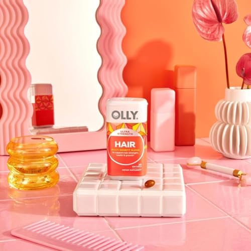 OLLY Ultra Strength Hair Softgels, Biotin, Keratin, Vitamin D, B12 - 30 Ct