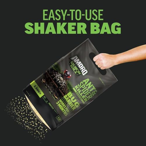 Amdro Kills Ants & Spiders Granules Shaker Bag 3lb | Kills up to 100 insects, covers 3,000 SQ, lasts 3 months, spider and ant killer for lawns