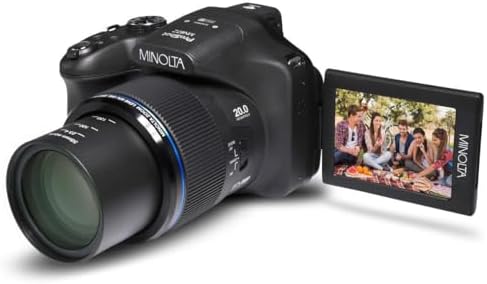Minolta MN67Z Pro Shot 20MP Camera, 67X Zoom, 1080p HD Video (Red)