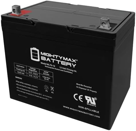 ML55-12 - 12 Volt 55 AH, Nut and Bolt (NB) Terminal, Rechargeable SLA AGM Battery