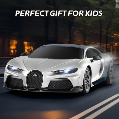 MIEBELY Licensed Bugatti Divo 1:24 Model RC Race Car for Kids Adults | Officially licensed;2.4GHz control; LED headlights;3.7V battery;sturdy ABS;indoor/outdoor play;gift for boys & collectors