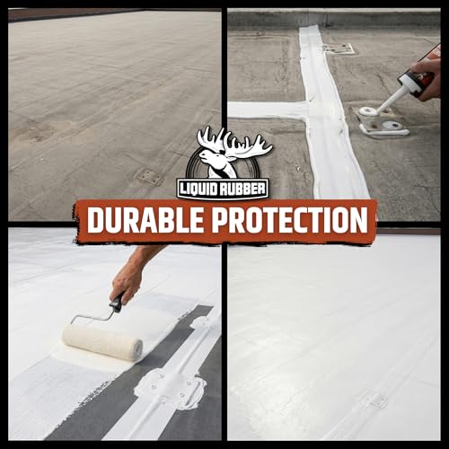 Liquid Rubber Silicone Roof Coating UV-Reflective Coating, White, 4 Gallon | Solar Reflective, One-Coat Sealant for Flat, Low-Slope, Metal, Concrete, EPDM and TPO Roofs. No Primer Needed Except EPDM/TPO